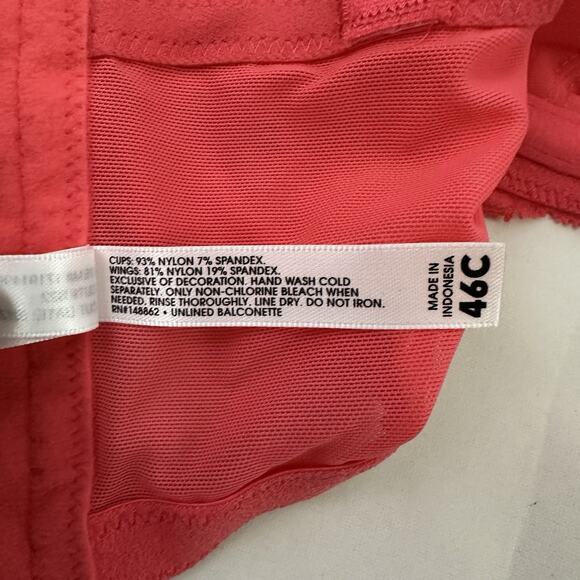 Torrid Curve Lace Underwire Bra Size 46 C Coral Pink Full Coverage - Picture 8 of 8